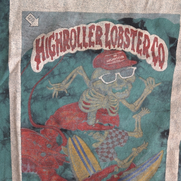Tie Dye Maine High Roller Lobster Co Shirt  Large Awesome Graphics - Picture 7 of 12